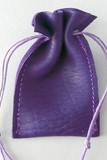 pochette cuir violette